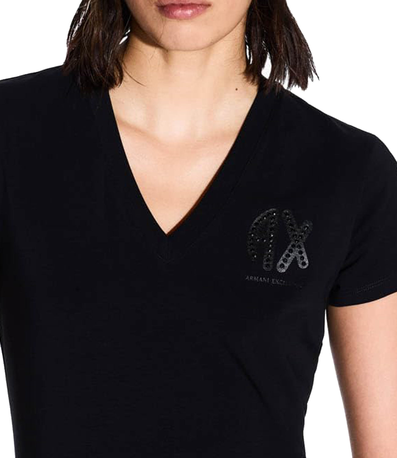 A|X Armani Exchange T-shirt Donna Mod. XW000606 AF10355 UC001 Black Nero