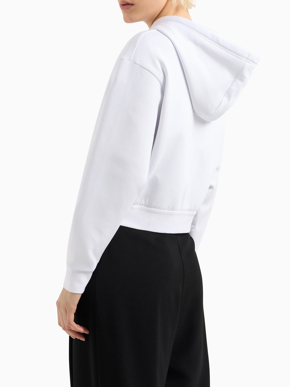 Felpa Zip Armani Exchange da Donna - Bianco