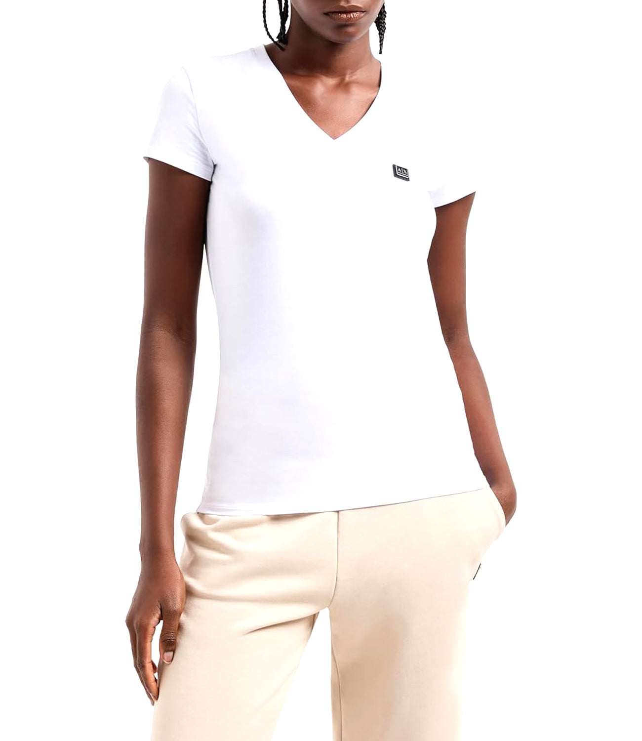 A|X Armani Exchange T-shirt Donna Mod. XW000X105 AF11929 U0002 Bianco