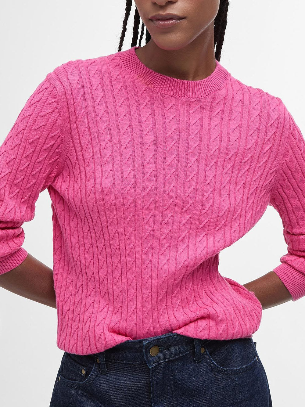 Maglione Barbour Hartland Crew Knitted da Donna - Rosa
