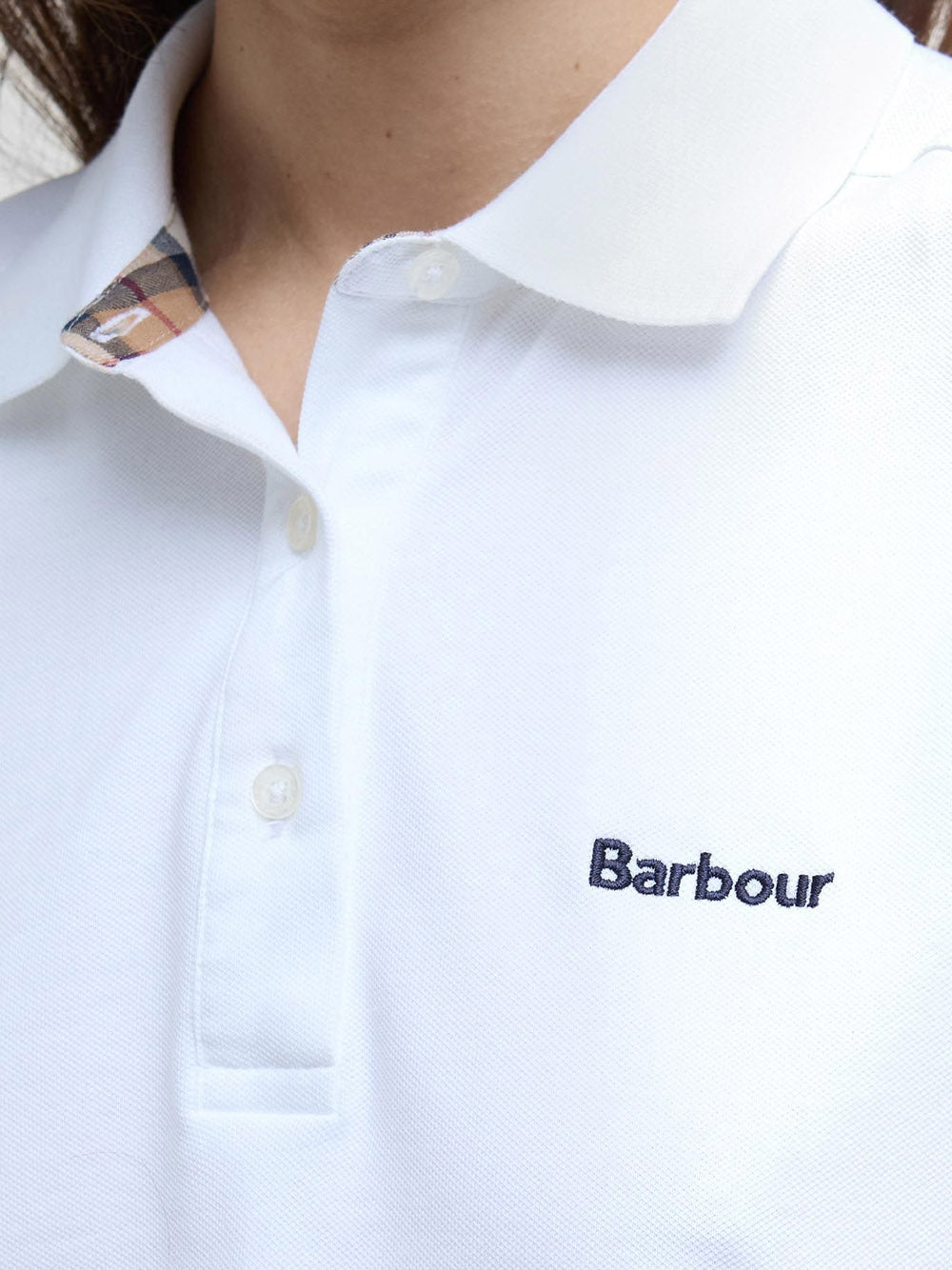 Polo Barbour Bowford Sleeveless da Donna - Bianco