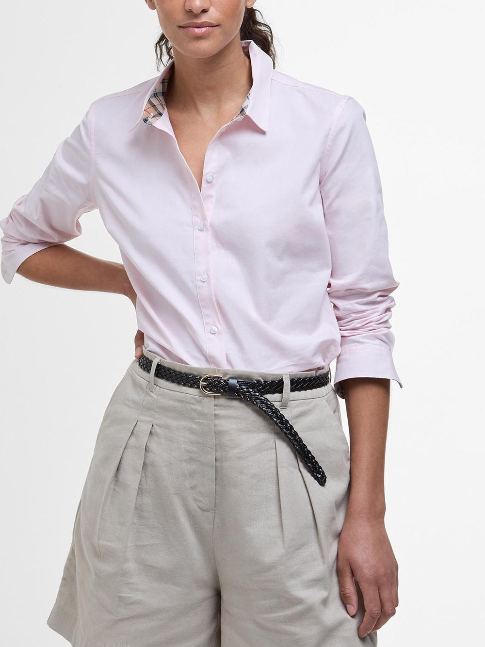 Camicia Classica Barbour Derwent da Donna - Rosa