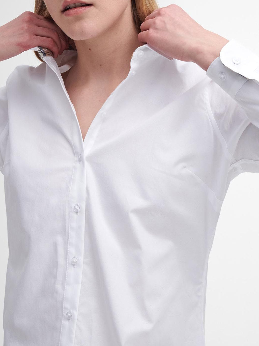 Camicia Classica Barbour Derwent da Donna - Bianco