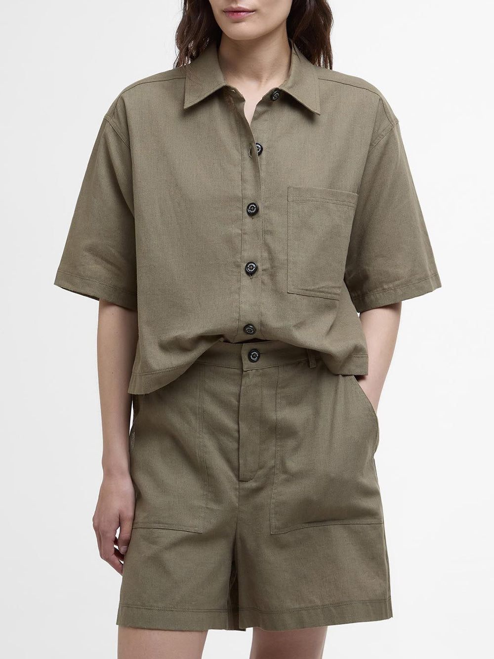 Shorts Barbour Cary da Donna - Verde