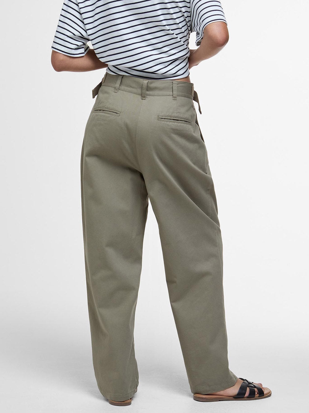 Pantalone Chino Barbour Amber da Donna - Verde