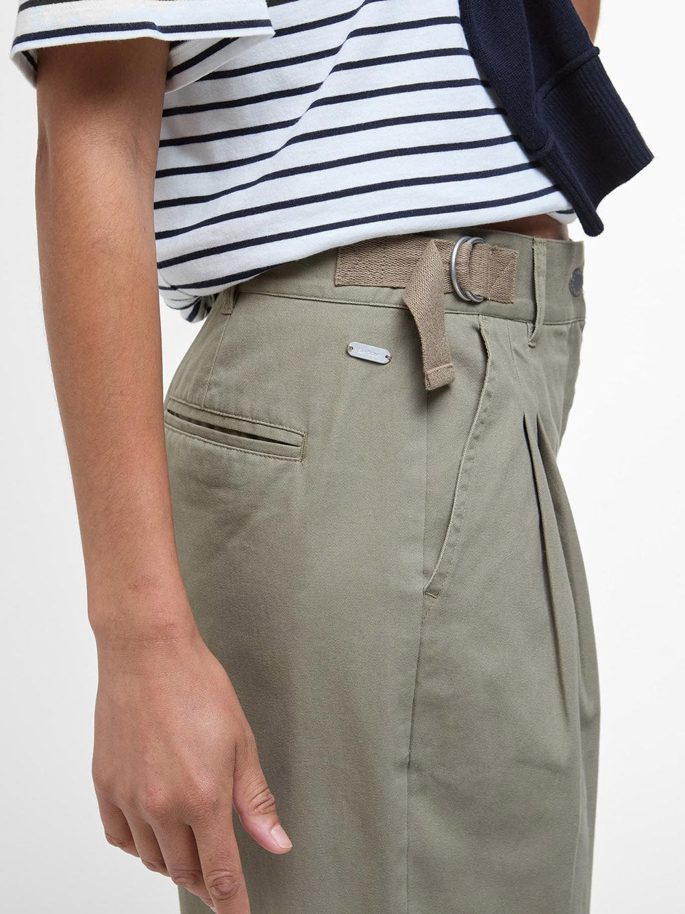 Pantalone Chino Barbour Amber da Donna - Verde