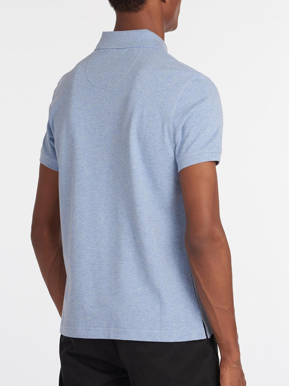 Polo Barbour Tartan Pique da Uomo - Celeste