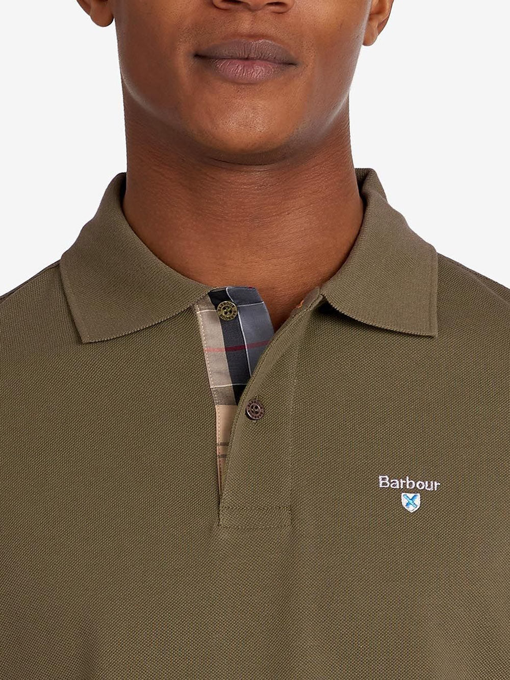 Polo Barbour Tartan Pique da Uomo - Verde