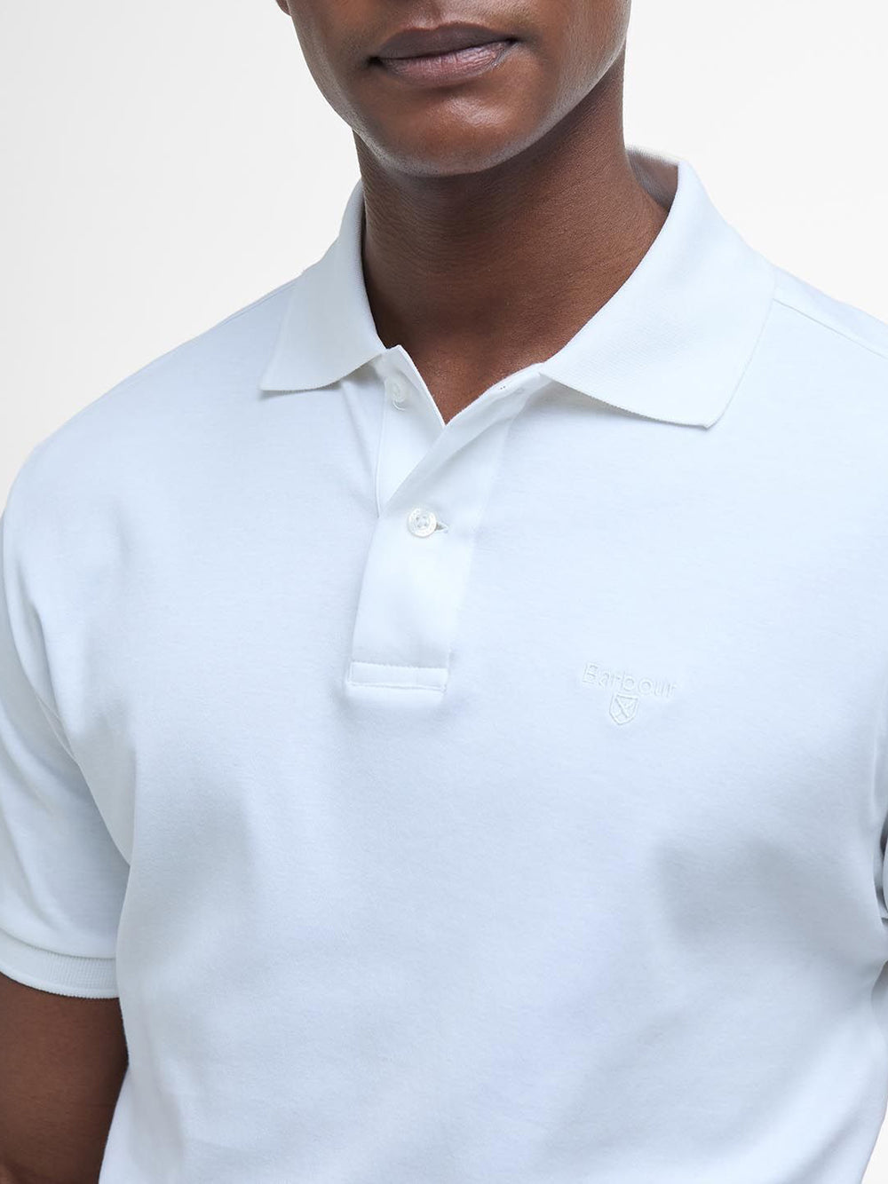 Polo Barbour Hylton Interlock da Uomo - Bianco