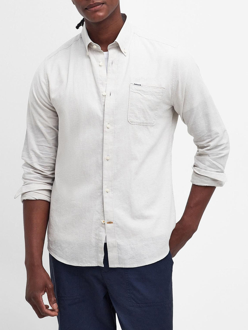 Camicia Casual Barbour Nelson da Uomo - Bianco