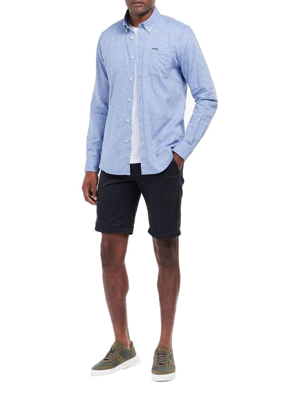 Camicia Casual Barbour da Uomo - Celeste