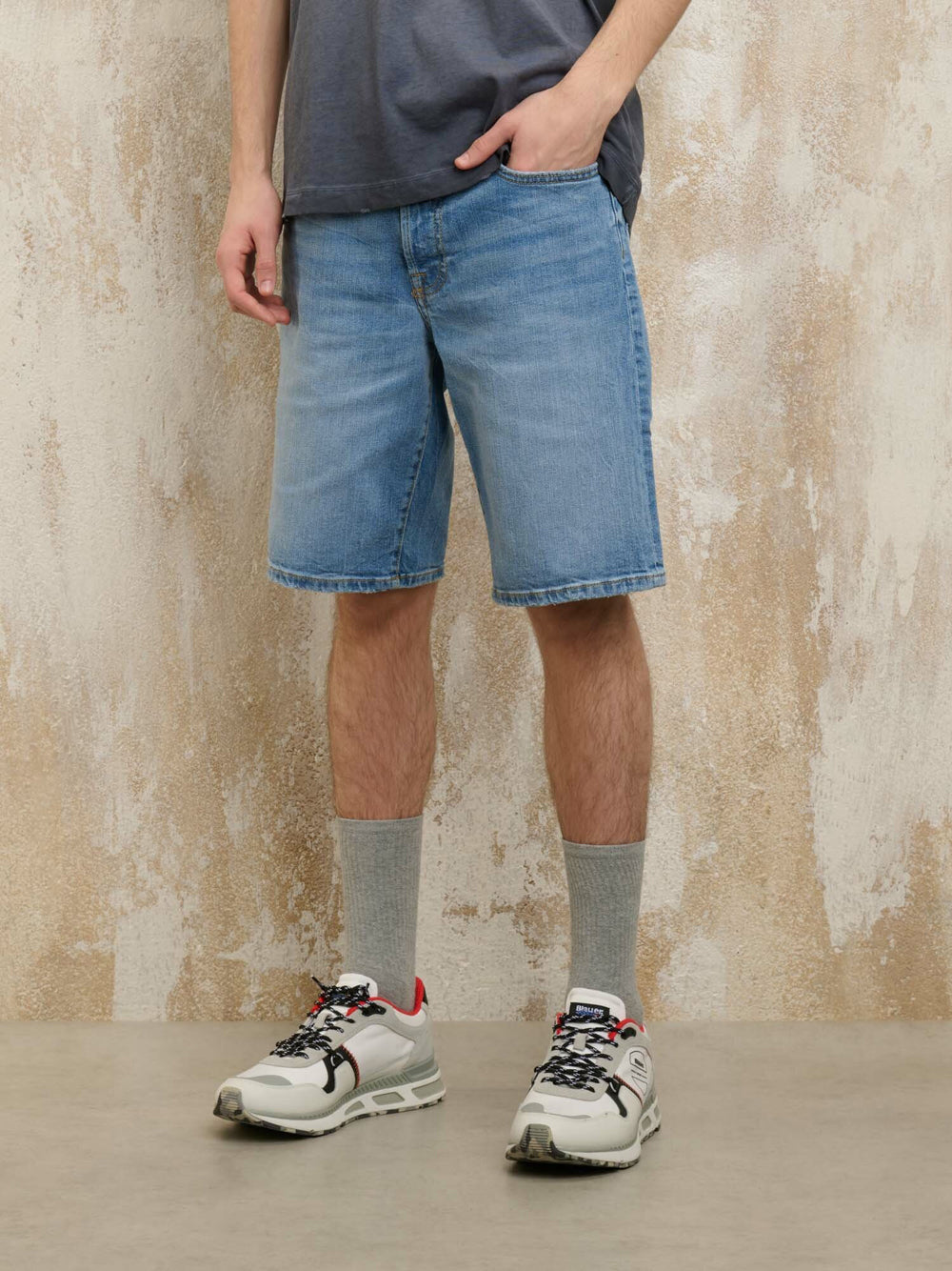 Bermuda Jeans Blauer Union da Uomo - Denim