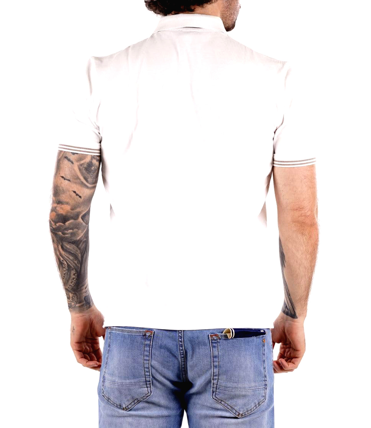 Blauer Polo Manica Corta Uomo Mod. BLUT02306 6801 100 Bianco