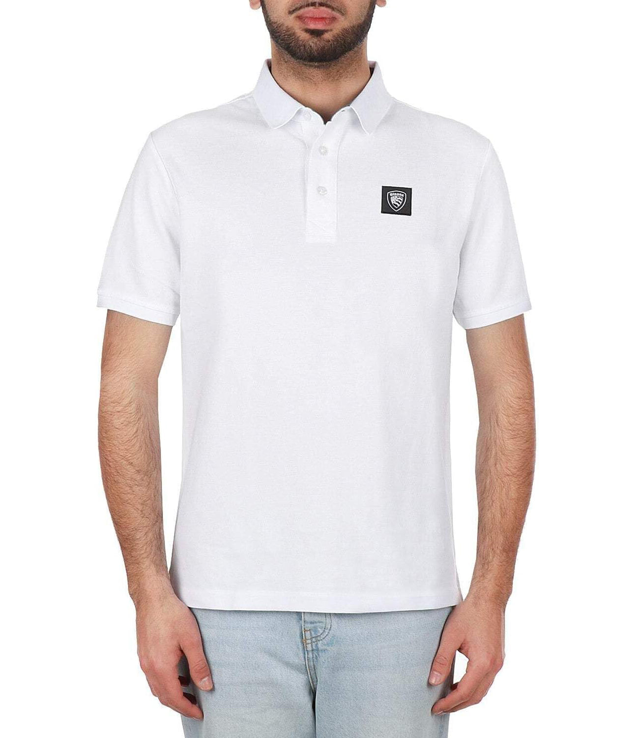 Blauer Polo Maniche Corte Uomo Mod. BLUT02309 7125 100 Bianco
