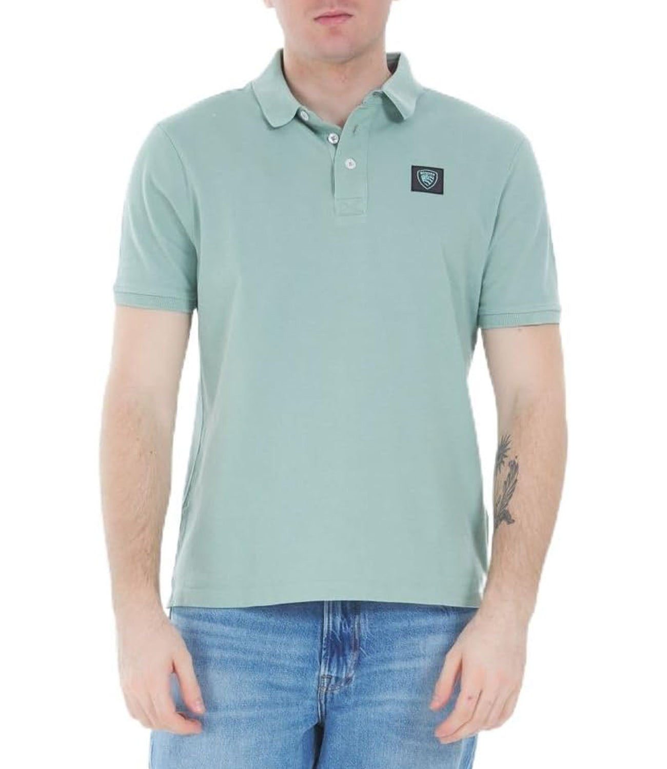 Blauer Polo Maniche Corte Uomo Mod. BLUT02309 7125 736 Menta Verde