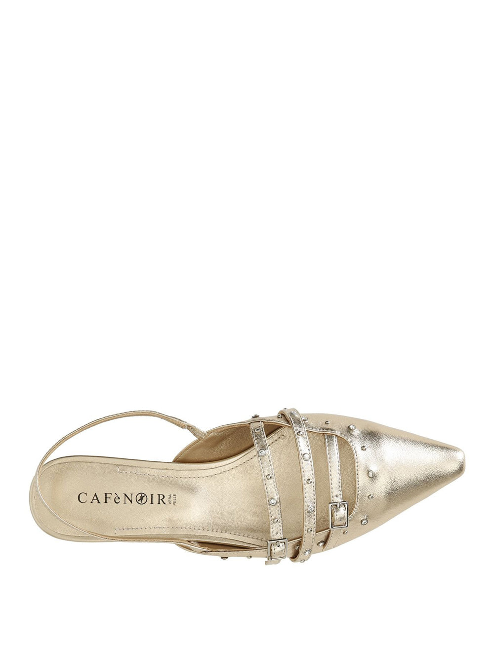 Ballerina in Pelle Laminata CafèNoir da Donna - Argento