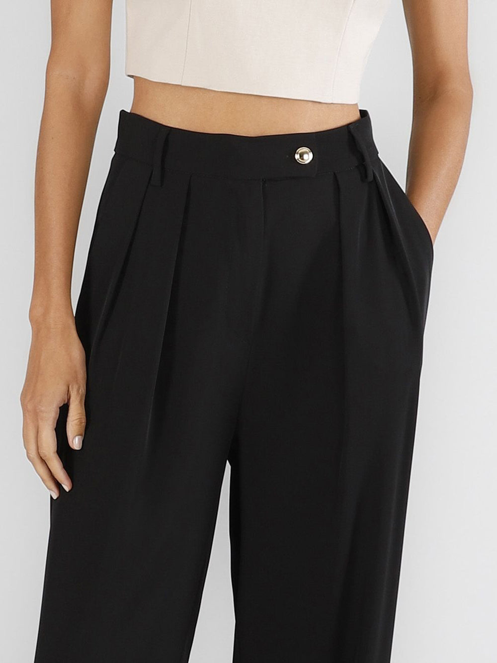Pantalone Palazzo CafèNoir da Donna - Nero