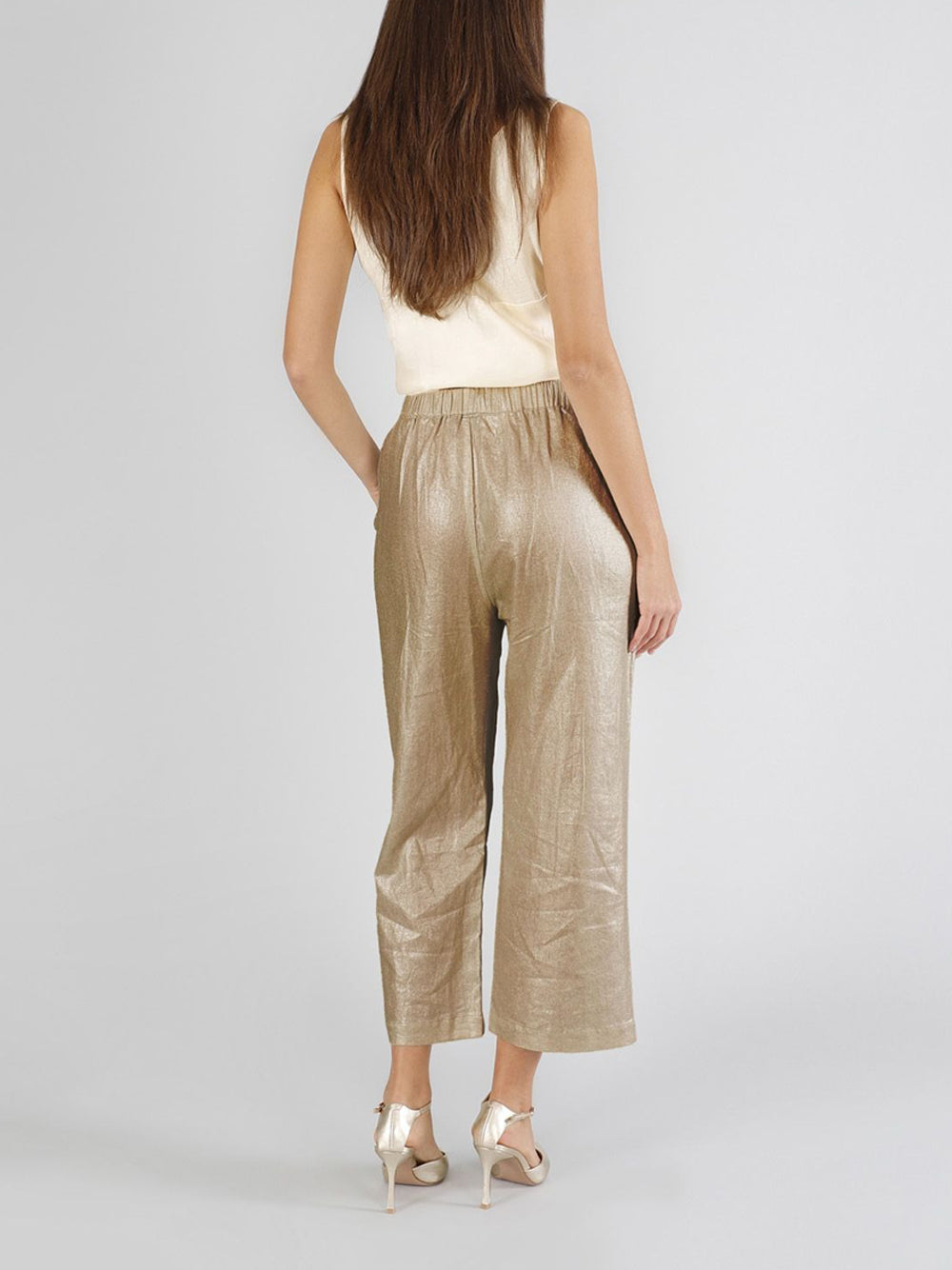 Pantalone Palazzo CafèNoir da Donna - Oro