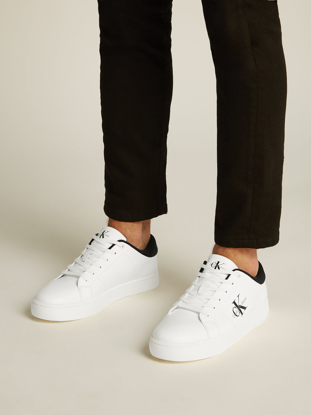 Calvin Klein Calvin Klein Sneakers Classic Cupsole Low Uomo Mod. YM0YM00864 01W Bright White/Black Bianco