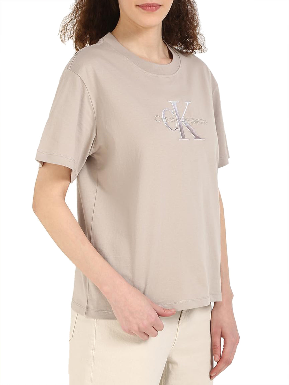 Calvin Klein Calvin Klein Jeans T-shirt Donna Mod. J20J224798 PAN Sabbia Beige