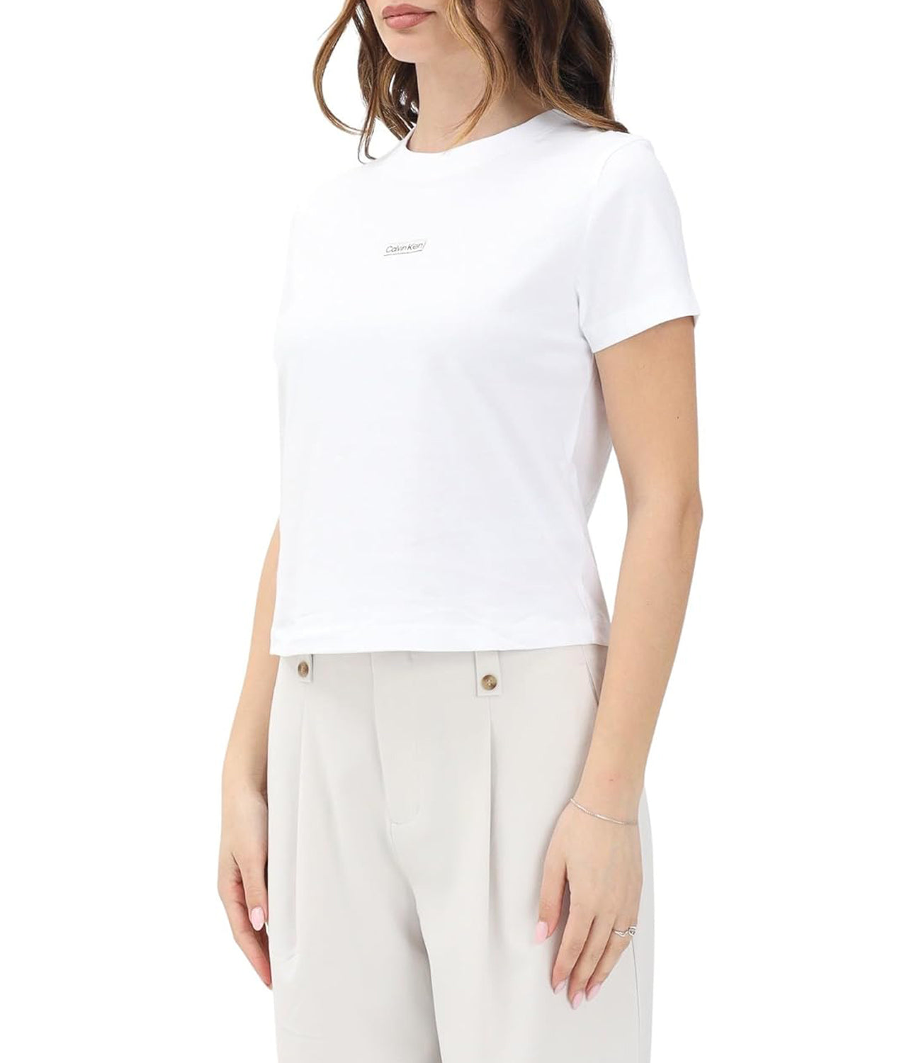 Calvin Klein Calvin Klein Jeans T-shirt Donna Mod. J20J225524 YAA Bianco