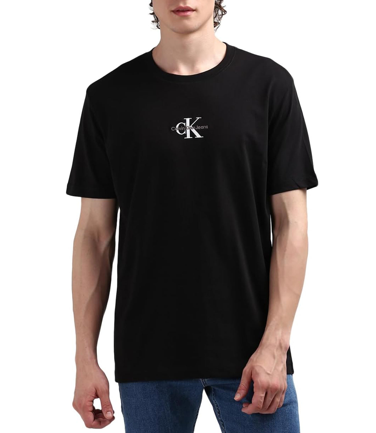 Calvin Klein Calvin Klein Jeans T-shirt Monologo Tee Uomo Mod. J30J325649 BEH Ck Black Nero