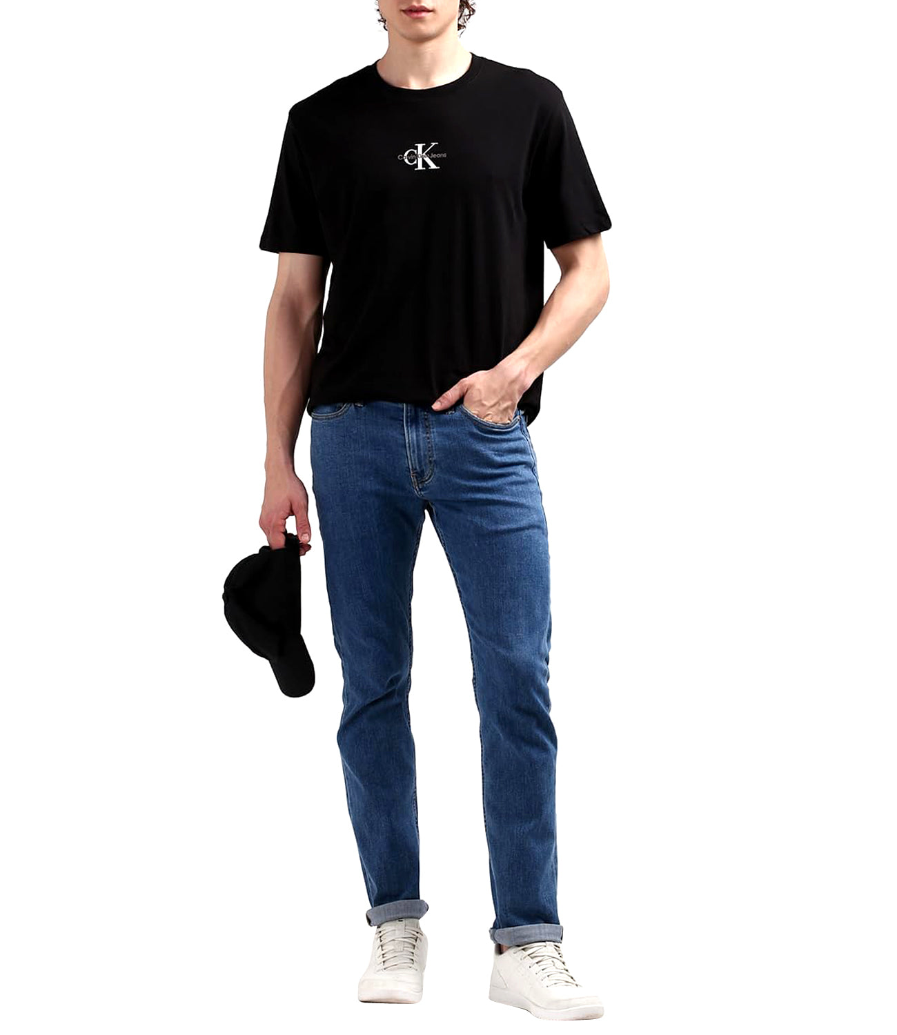 Calvin Klein Calvin Klein Jeans T-shirt Monologo Tee Uomo Mod. J30J325649 BEH Ck Black Nero