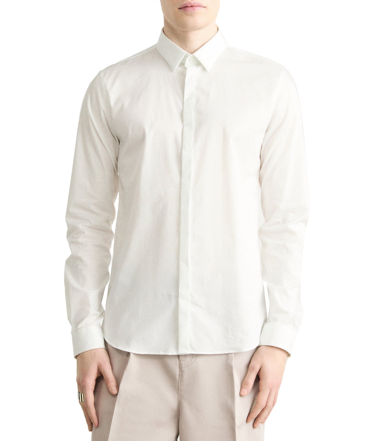 Calvin Klein Camicia Maniche Lunghe Uomo Mod. K10K109891 YAF White Bianco