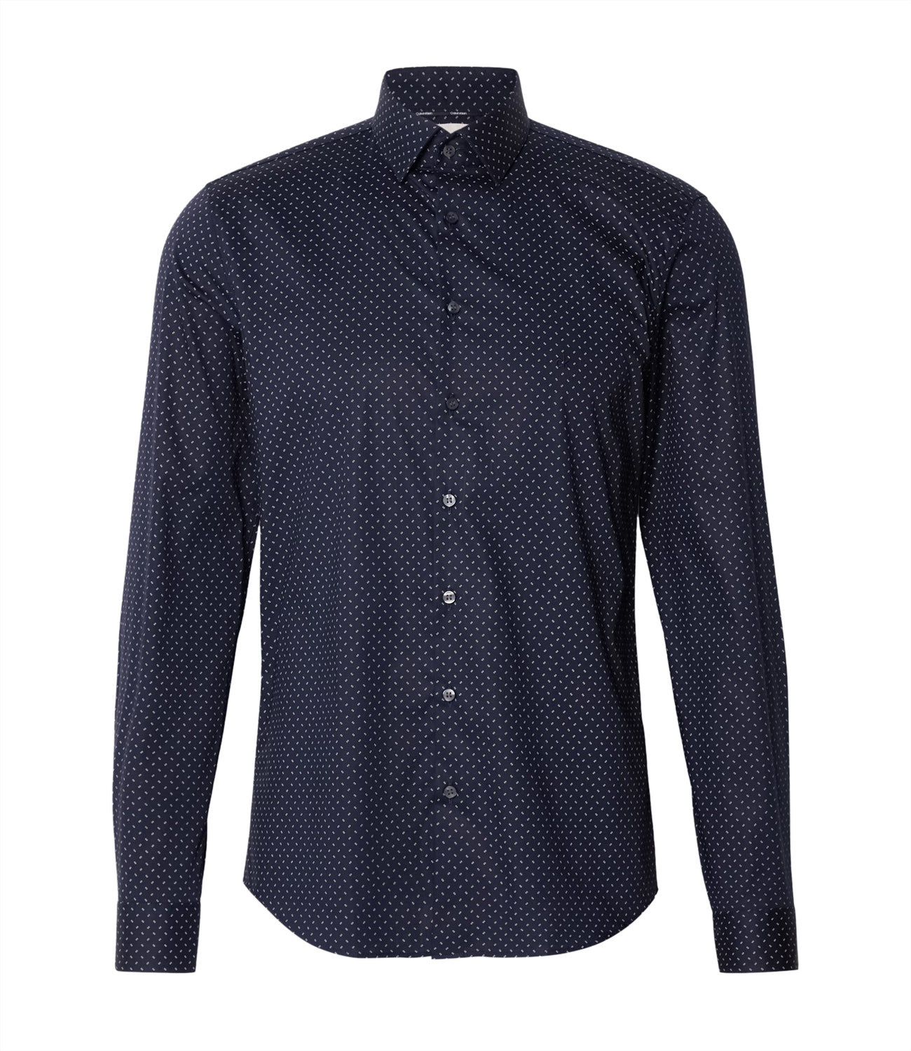 Calvin Klein Camicia maniche Lunghe Uomo Mod. K10K113846 MICRO CHW Blu