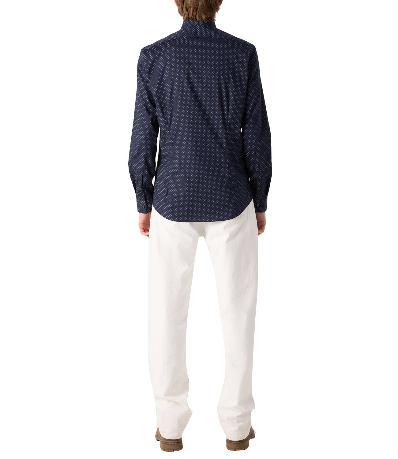 Calvin Klein Camicia maniche Lunghe Uomo Mod. K10K113846 MICRO CHW Blu