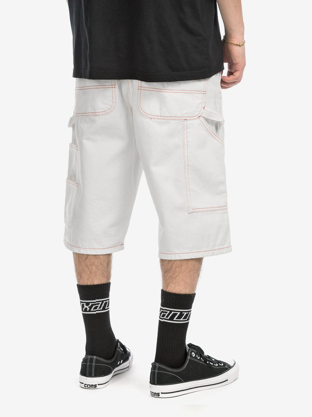 Bermuda Casual Dickies Loose Denim Painter da Uomo - Bianco