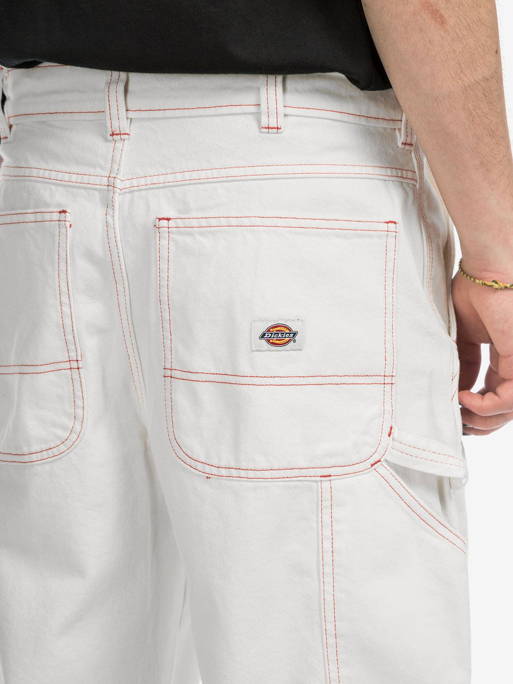 Bermuda Casual Dickies Loose Denim Painter da Uomo - Bianco