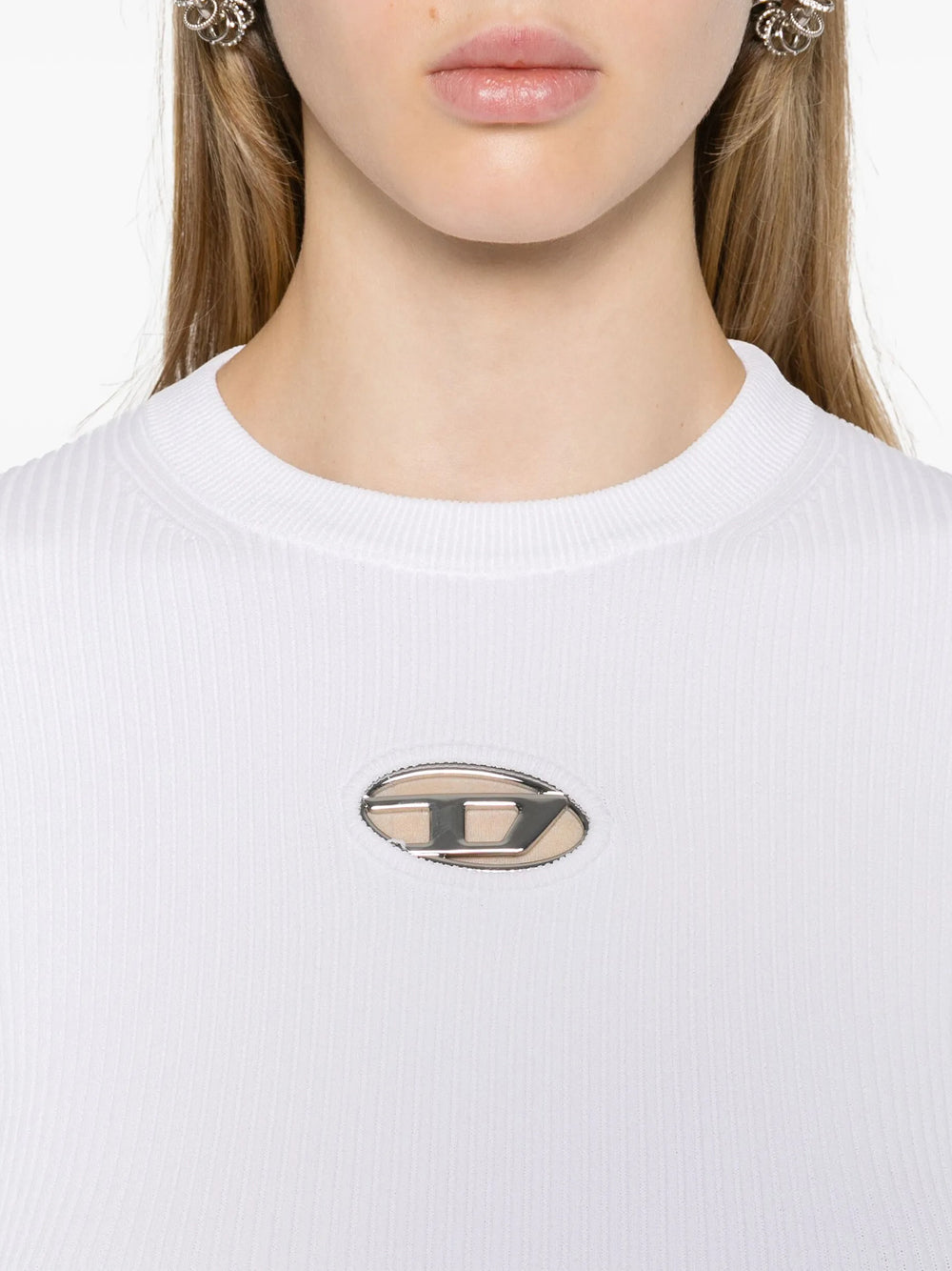 T-shirt Diesel M-Valari da Donna - Bianco