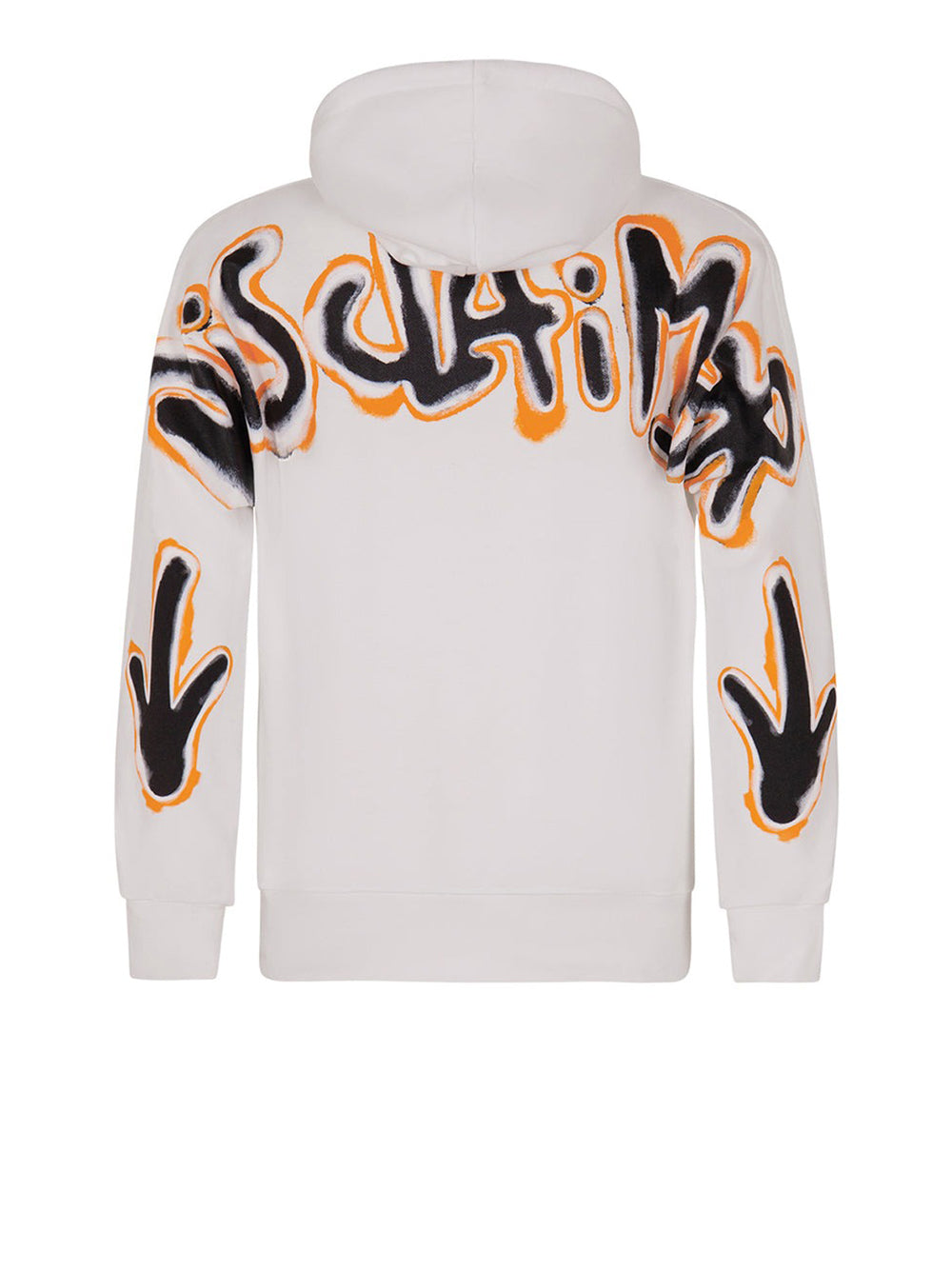 Felpa Cappuccio Disclaimer da Uomo - Bianco