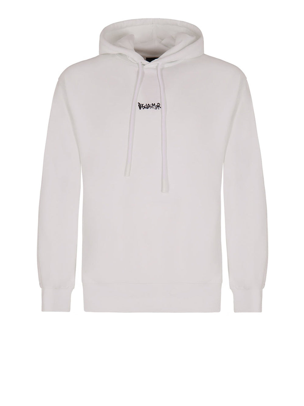 Felpa Cappuccio Disclaimer da Uomo - Bianco