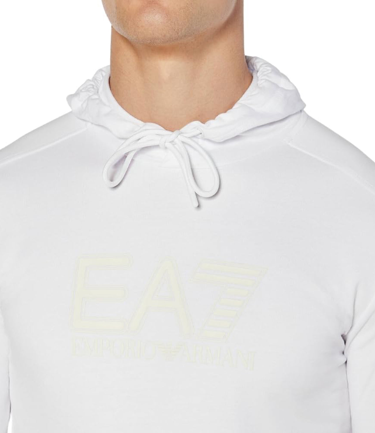 Ea7 Emporio Armani Felpa cappuccio Uomo Mod. 6DPM62 PJVRZ 1100 WHITE Bianco