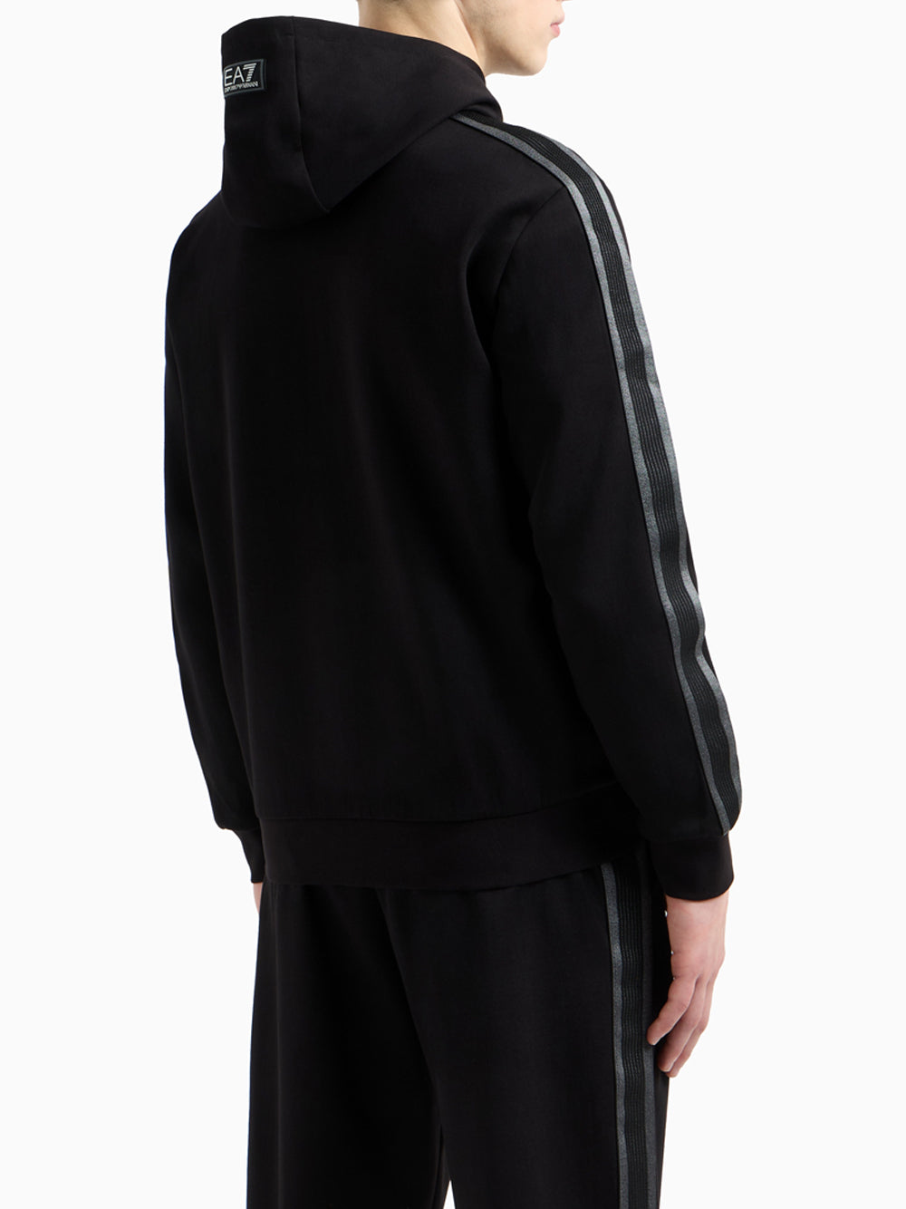 Felpa Zip Ea7 da Uomo - Nero