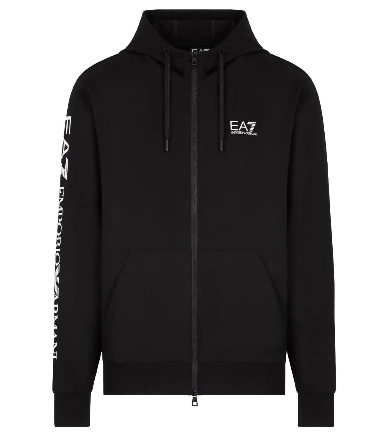 Ea7 Emporio Armani Felpa Zip Uomo Mod. 7M000568 AF13512 MC001 BLACK Nero