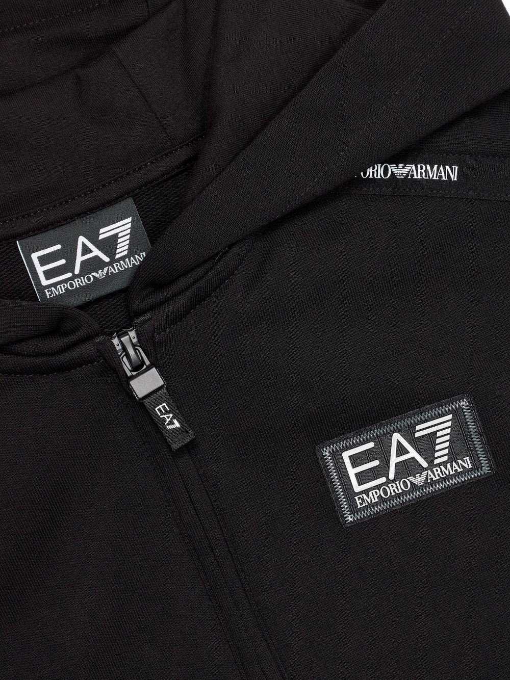 Felpa Zip Ea7 da Uomo - Nero