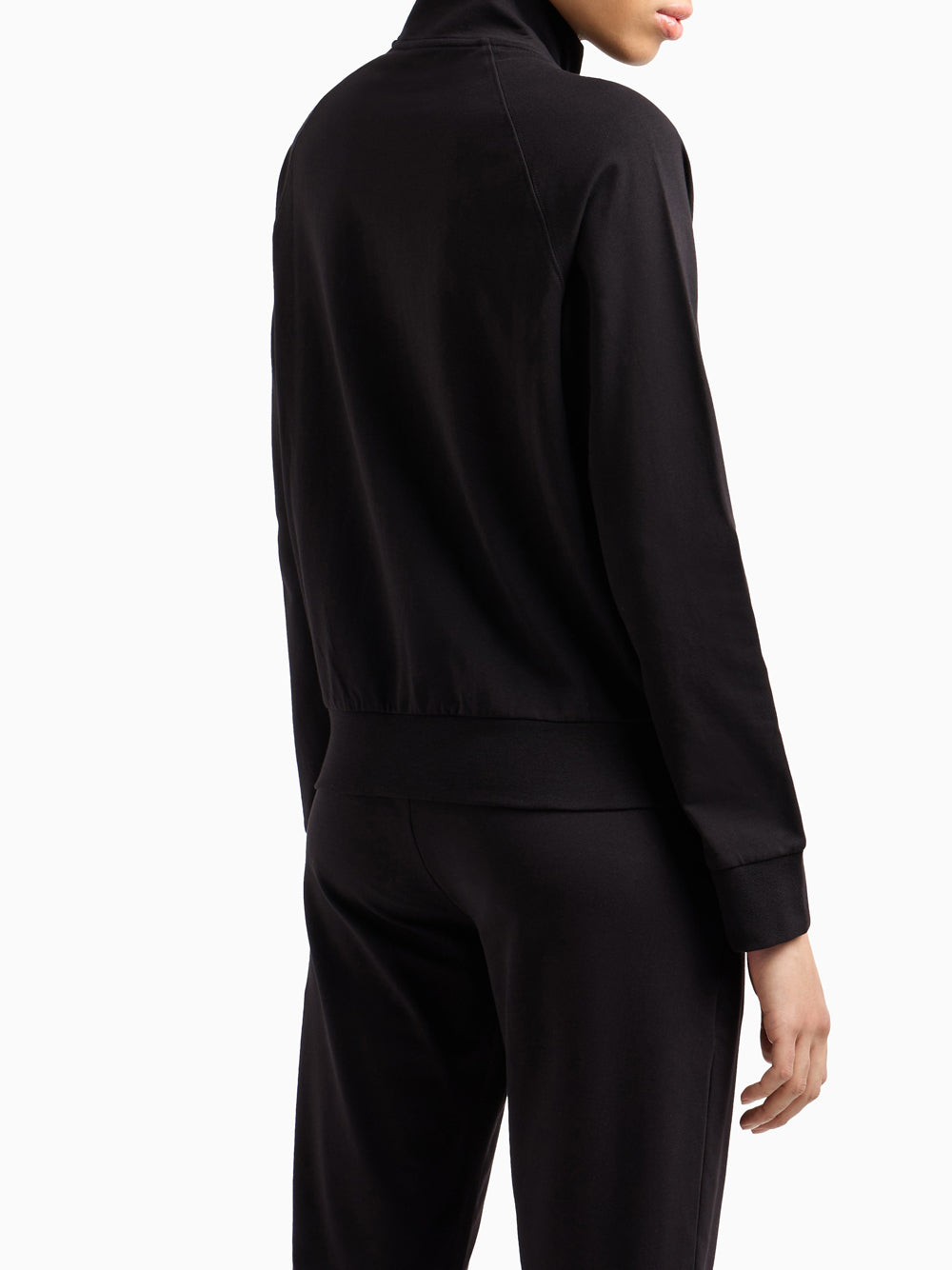 Felpa Zip Ea7 da Donna - Nero