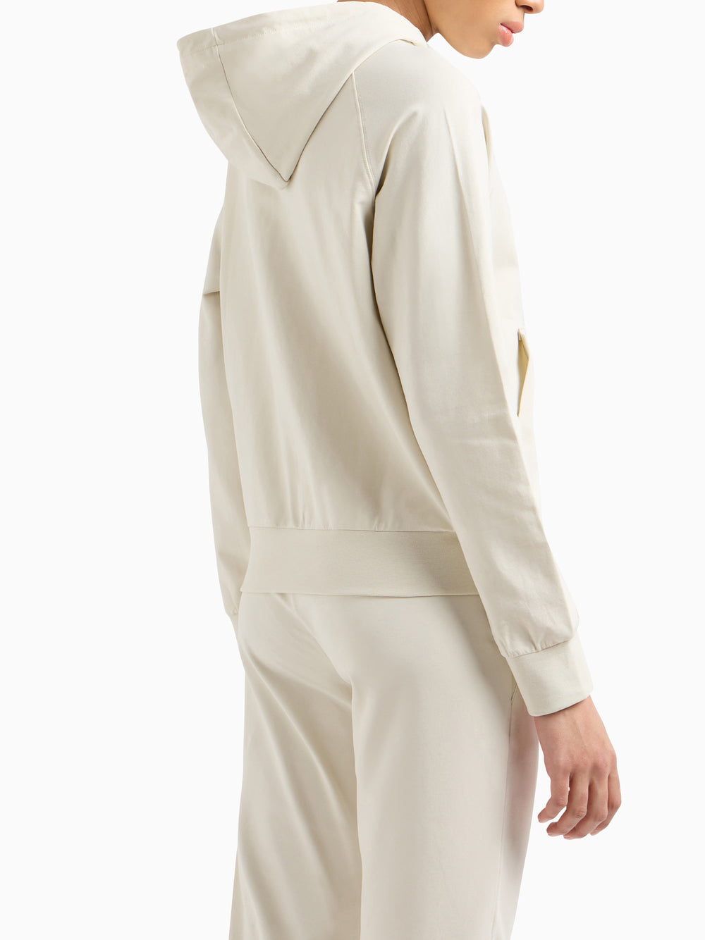 Felpa Zip Ea7 da Donna - Avorio