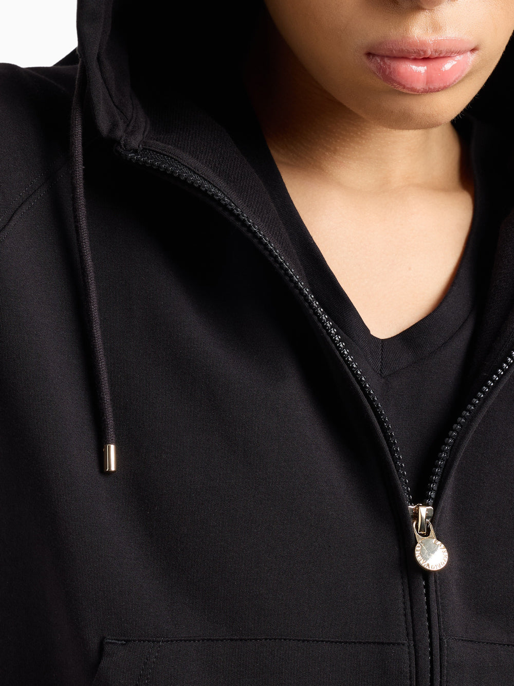 Felpa Zip Ea7 da Donna - Nero