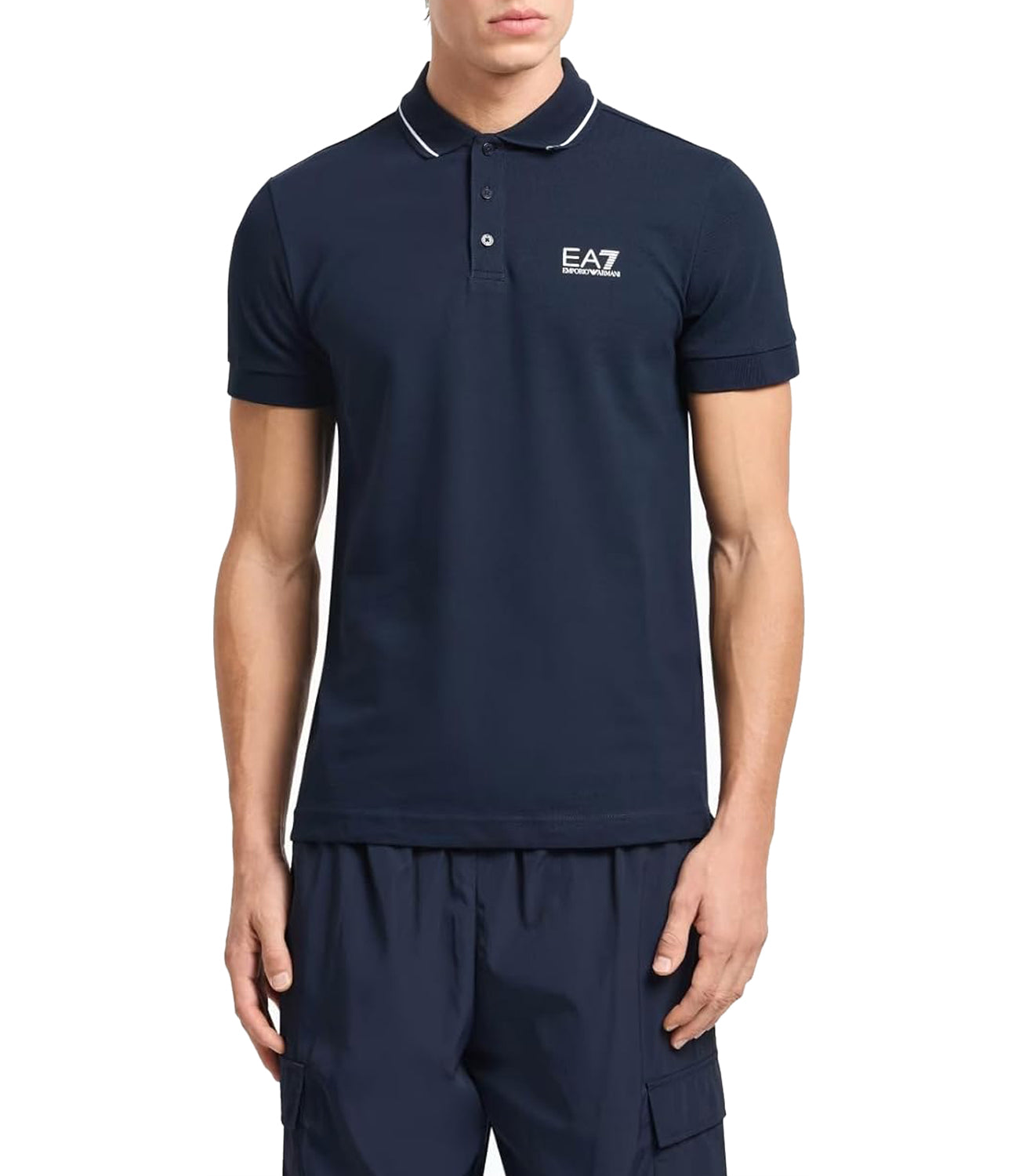 Ea7 Emporio Armani Polo Maniche Corte Uomo Mod. 8NPF16 PJVUZ 1562 Blu