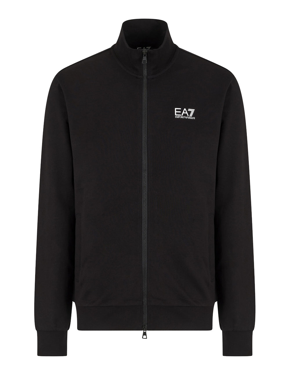 Felpa Zip Ea7 da Uomo - Nero