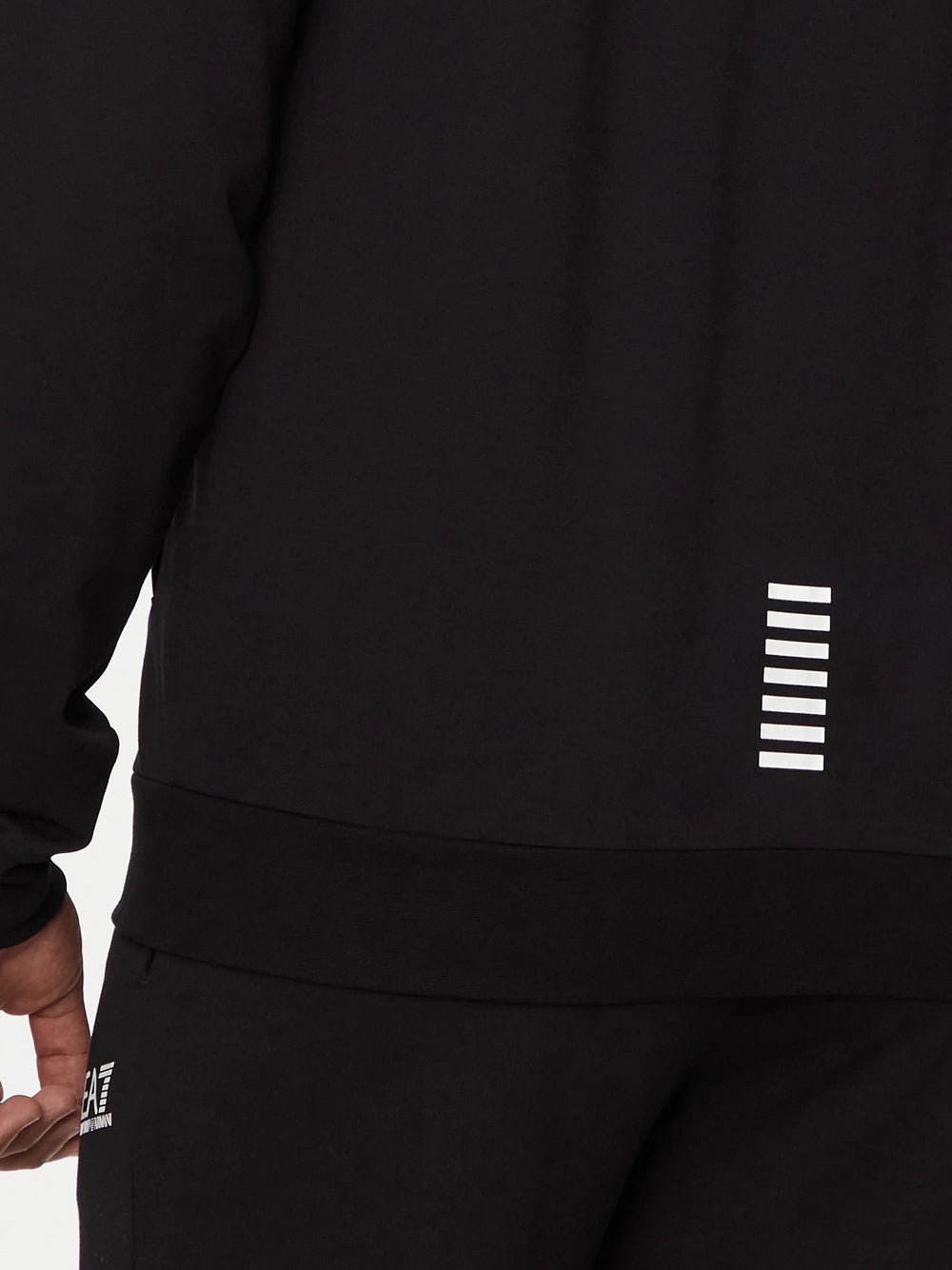 Felpa Zip Ea7 da Uomo - Nero