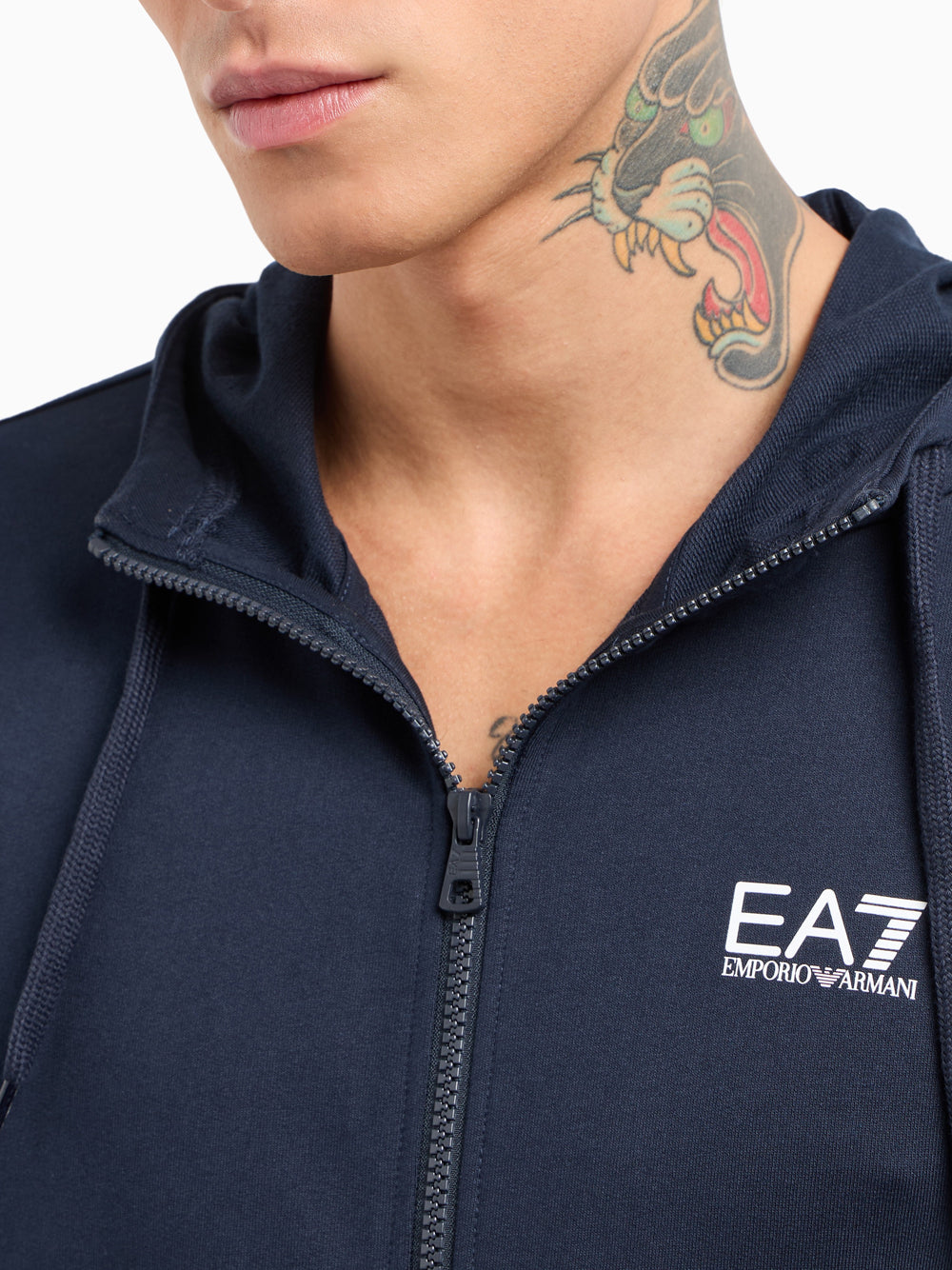 Felpa Zip Ea7 da Uomo - Blu