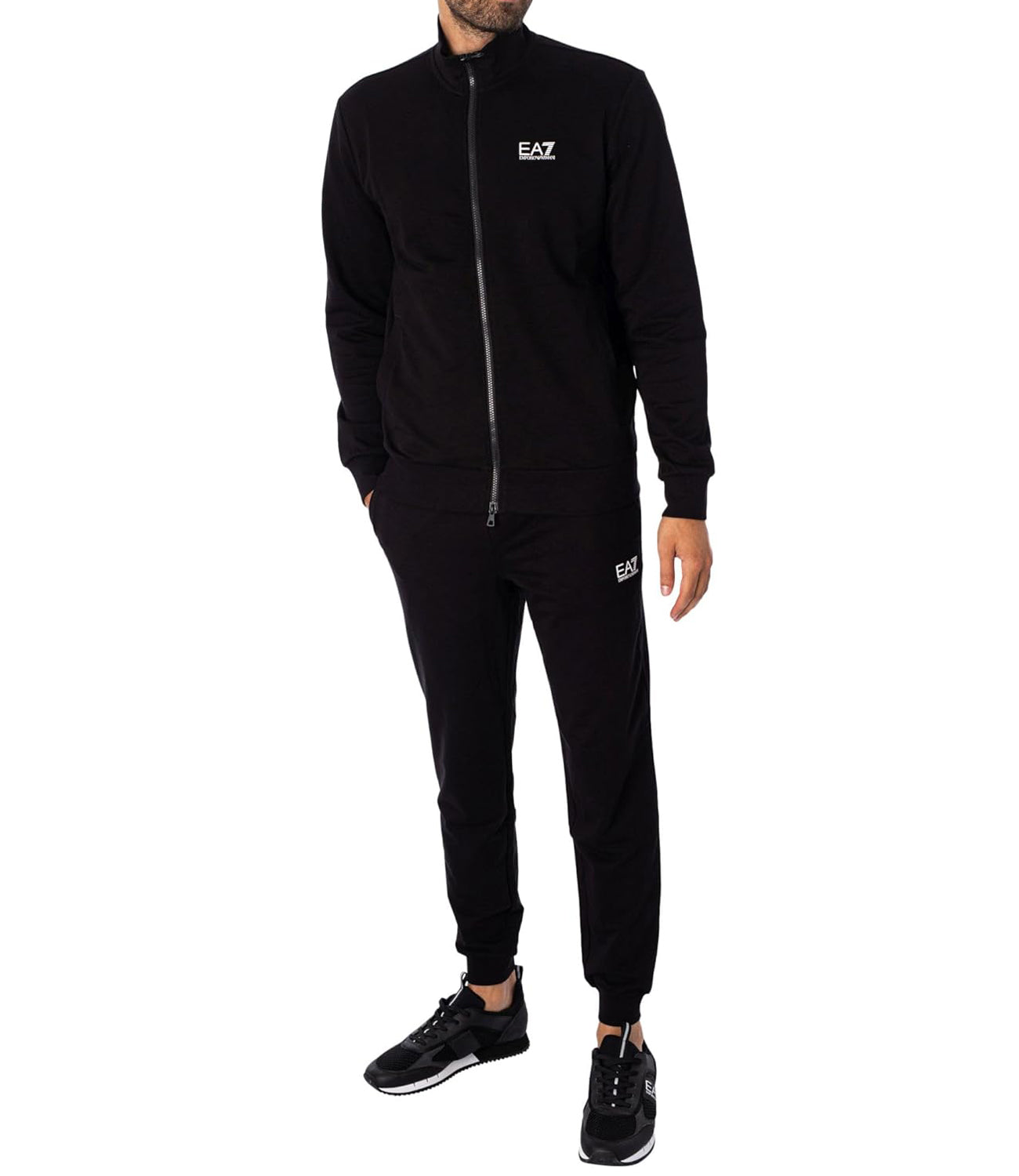 Ea7 Emporio Armani Tuta Uomo Mod. 8NPV60 PJVRZ 1200 Black Nero