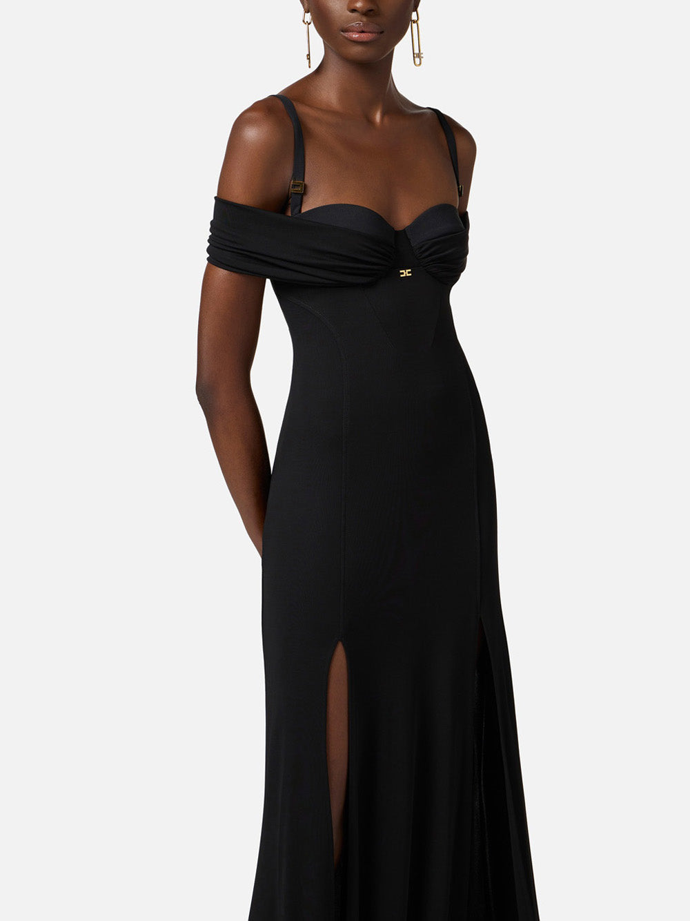 Vestito Longuette Elisabetta Franchi da Donna - Nero