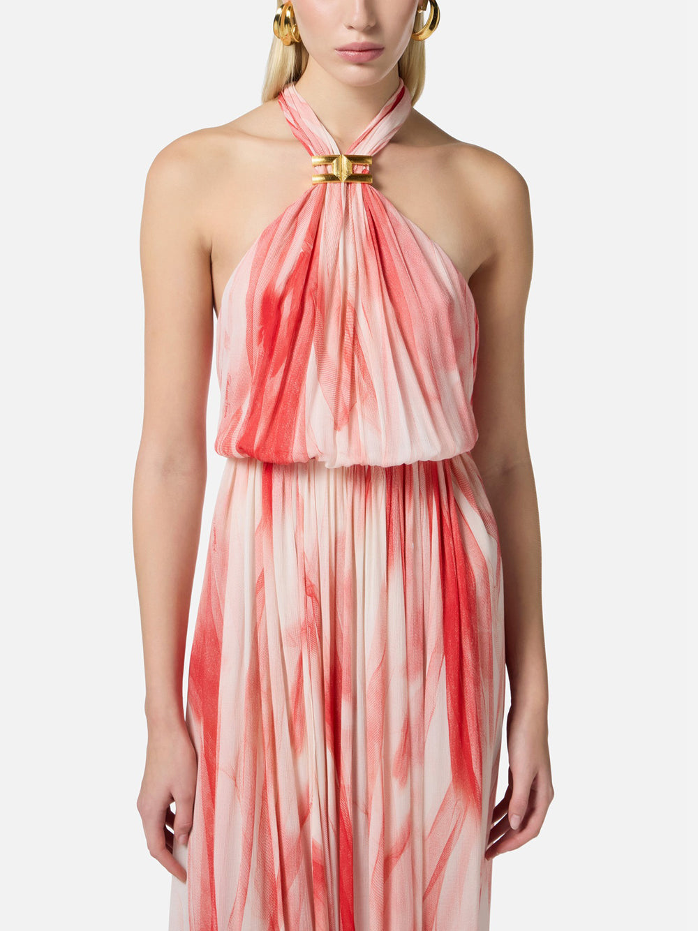 Vestito Longuette Elisabetta Franchi da Donna - Burro Red Passion Rosso