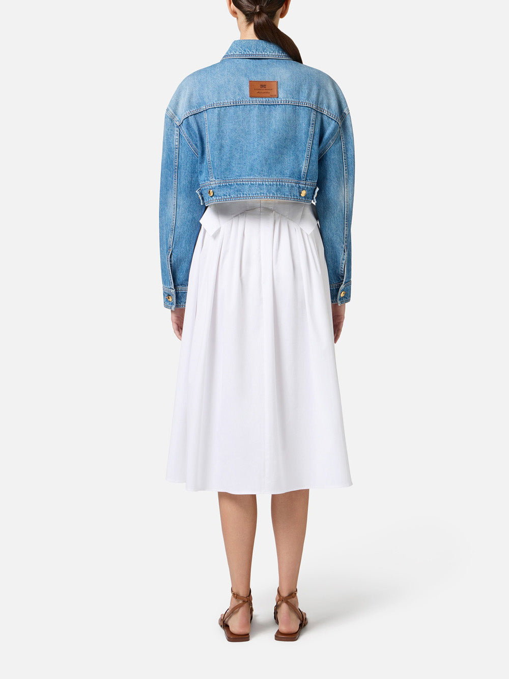 Giubbino di Jeans Elisabetta Franchi da Donna - Celeste Denim